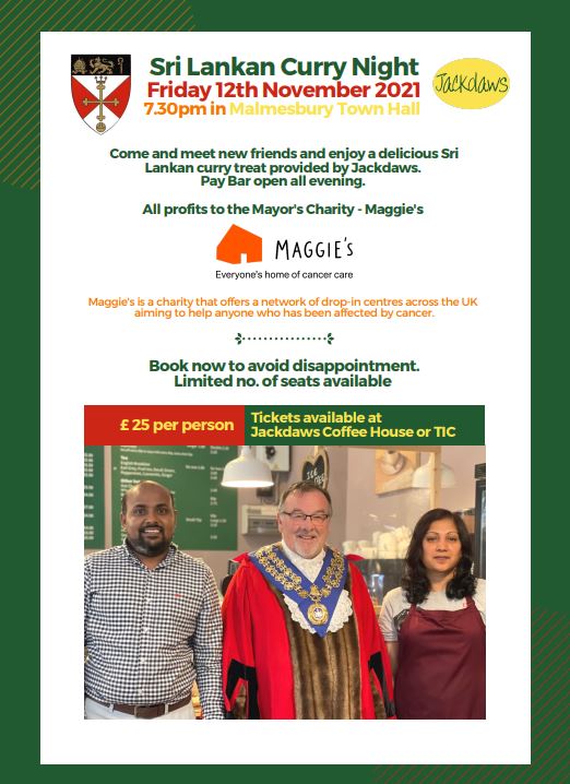Mayor's Charity Sri Lankan Curry Night - 12th November 2021